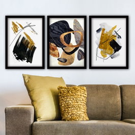 Wallity Cuadro Decorativo Enmarcado Desconocido (3 Piezas)